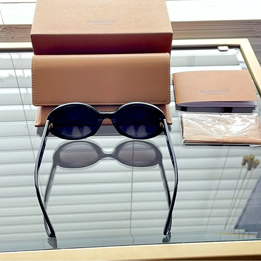 New Burberry Round Unisex Sunglasses